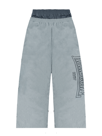 GRAY HARDCORE NYLON TRACKSUIT PANTS