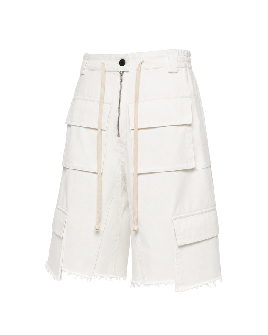 CATHARSIS WHITE DENIM SHORTS