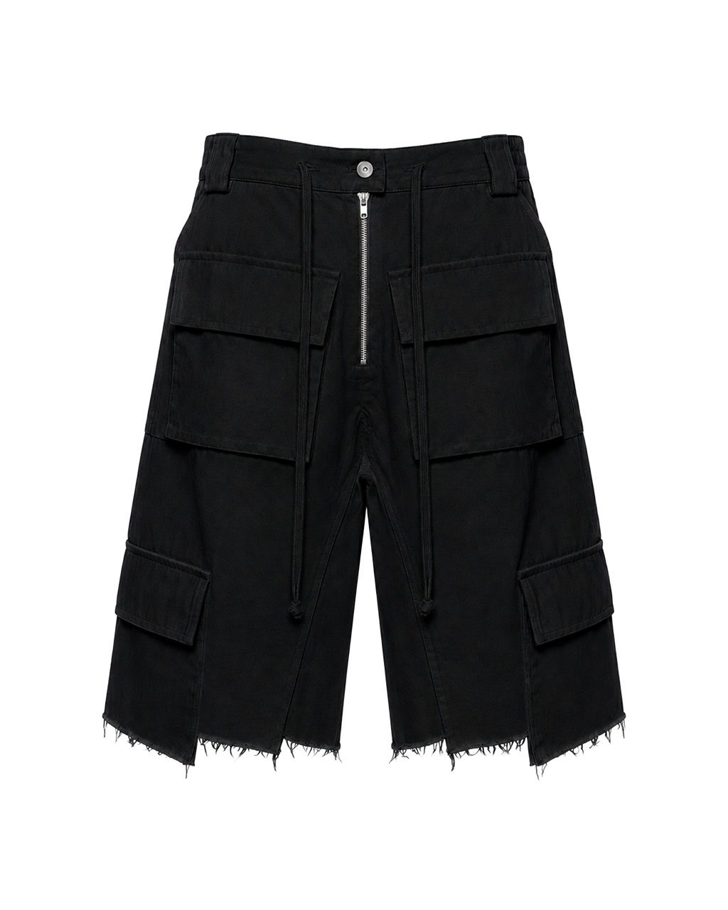 BLACK DENIM SHORTS