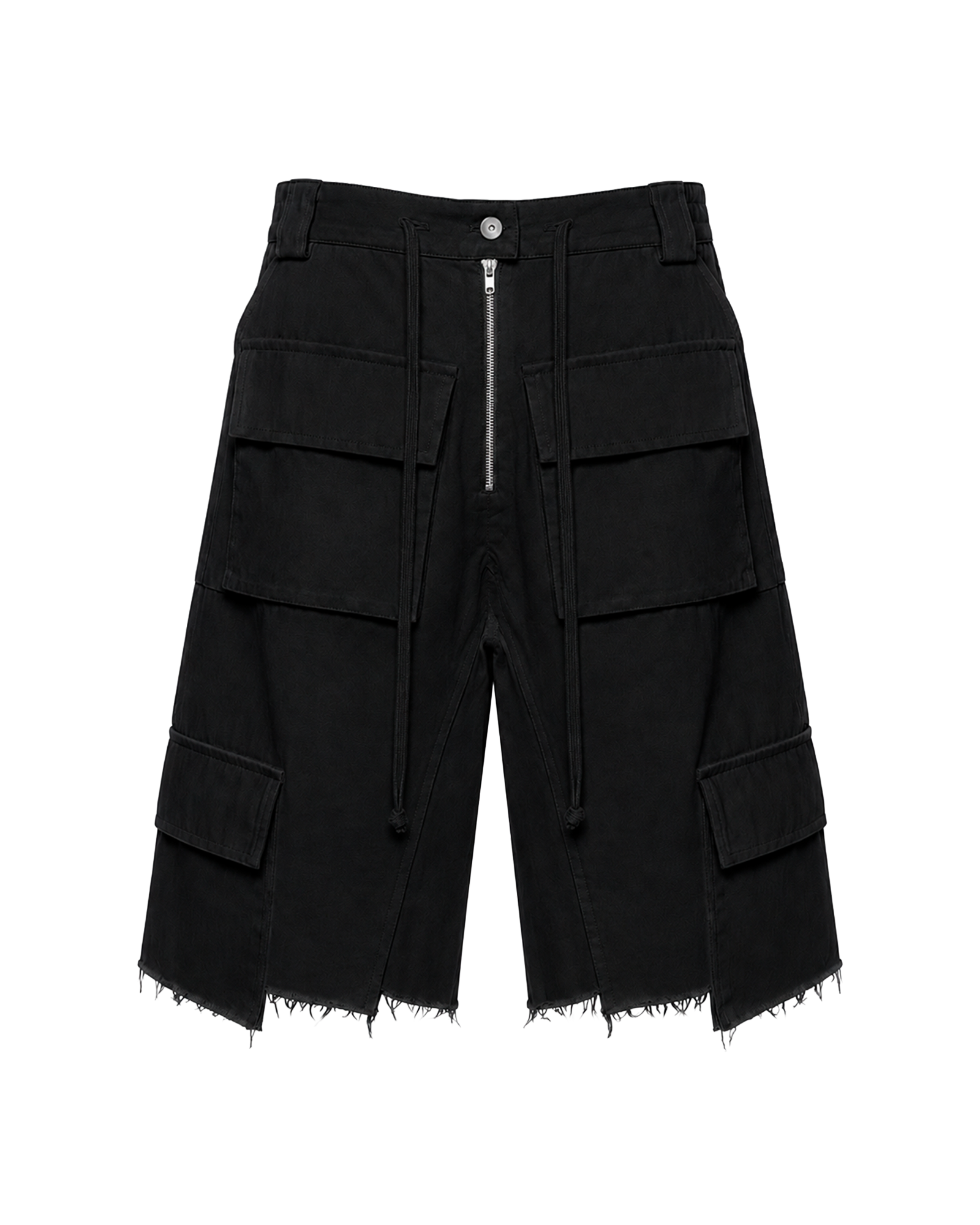 BLACK DENIM SHORTS
