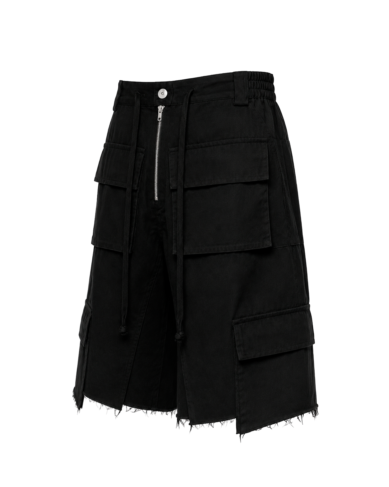 BLACK DENIM SHORTS