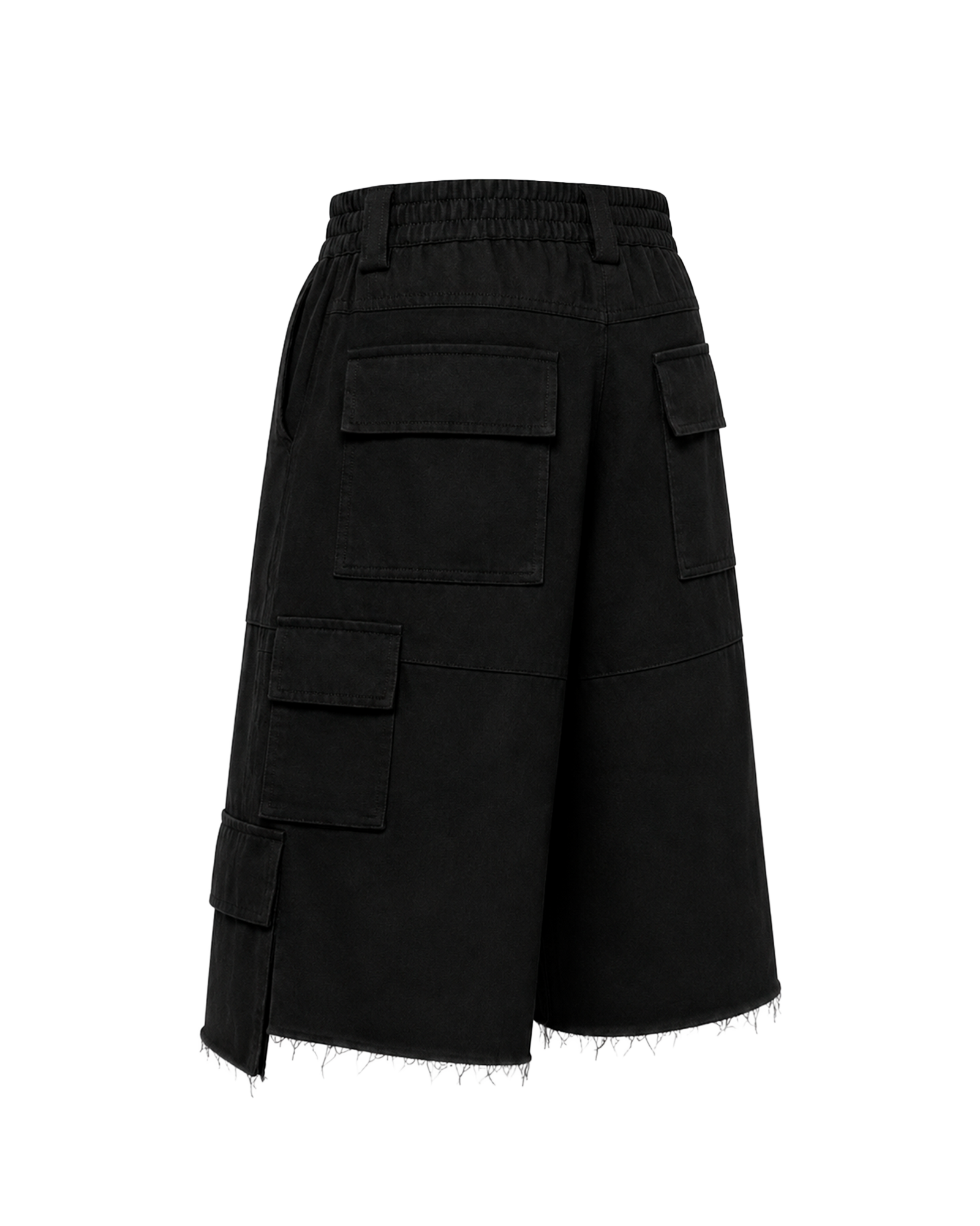 BLACK DENIM SHORTS