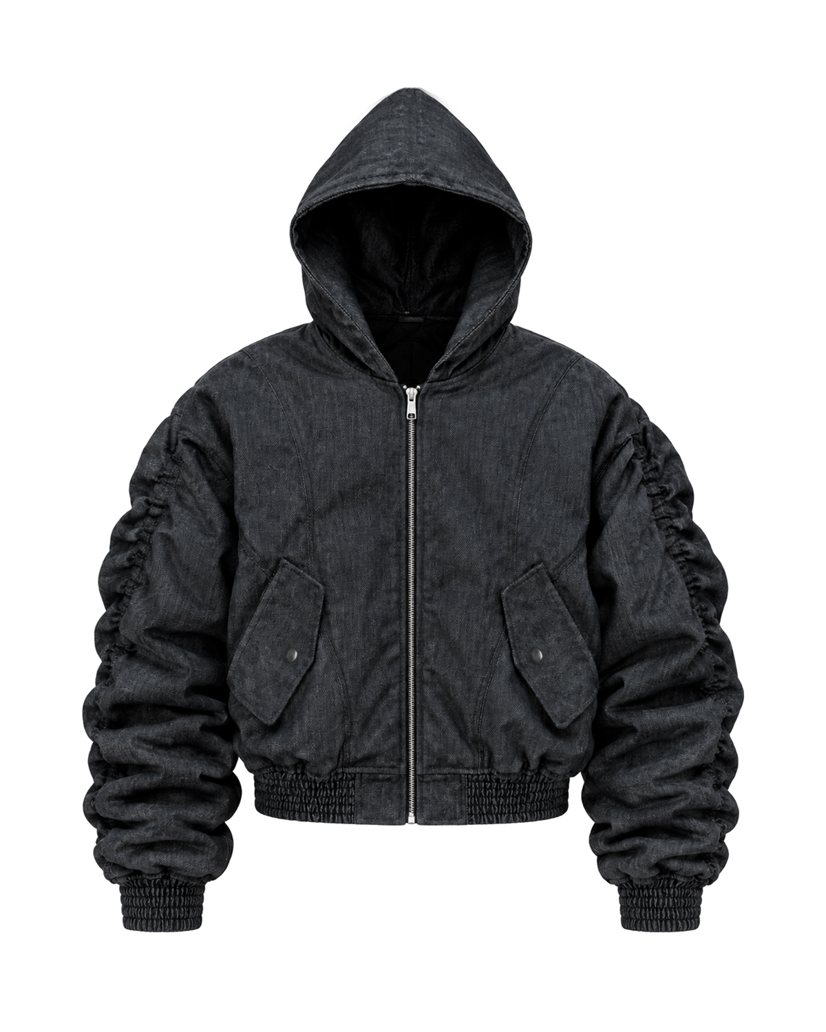 RAW DENIM BOMBER JACKET