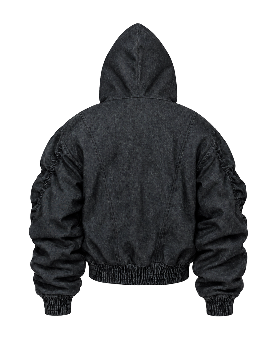 RAW DENIM BOMBER JACKET