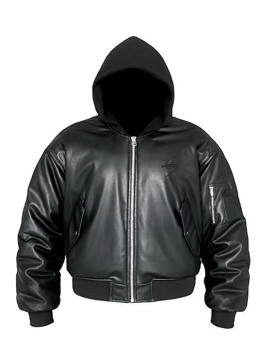 MA-1 LEATHER BOMBER JACKET