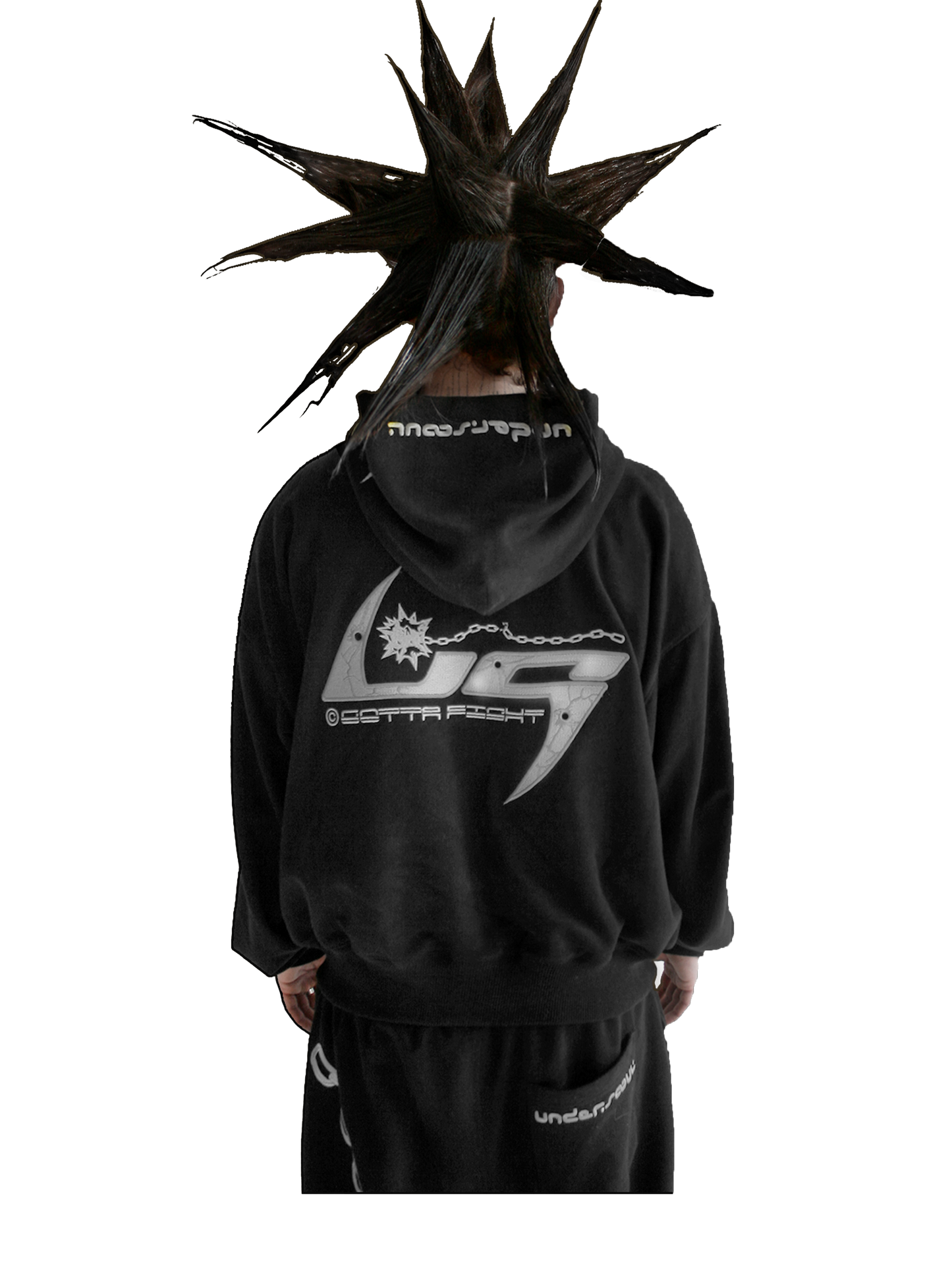 GRAY GÖTTA FIGHT HOODIE