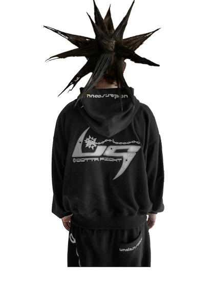 GRAY GÖTTA FIGHT HOODIE