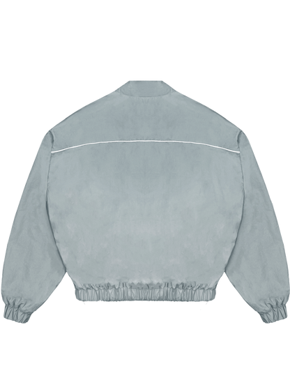 GRAY HARDCORE NYLON TRACKSUIT JACKET