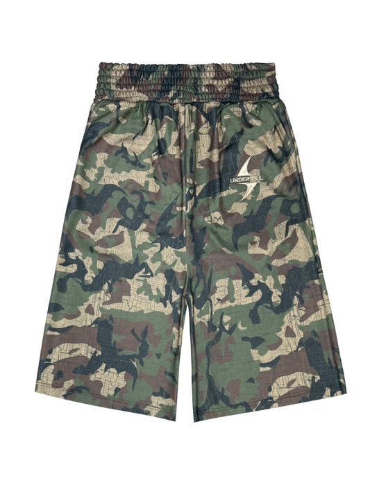 WOODLAND CAMO SHORTS