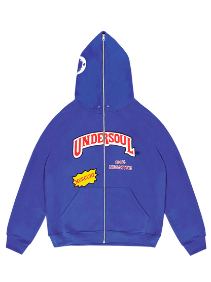 BLUE UNDERWOOD FULL ZIP HOODIE