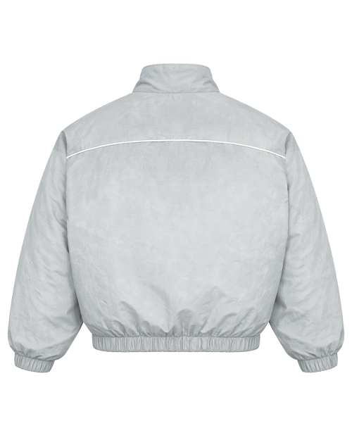 GRAY HARDCORE NYLON TRACKSUIT JACKET