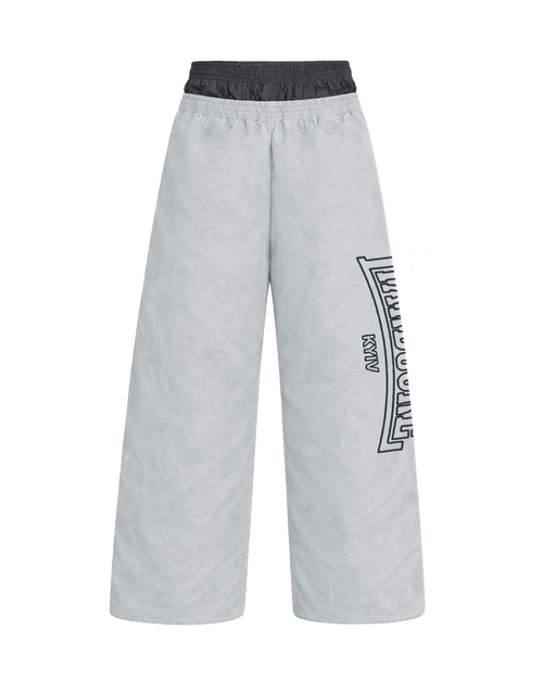 GRAY HARDCORE NYLON TRACKSUIT PANTS