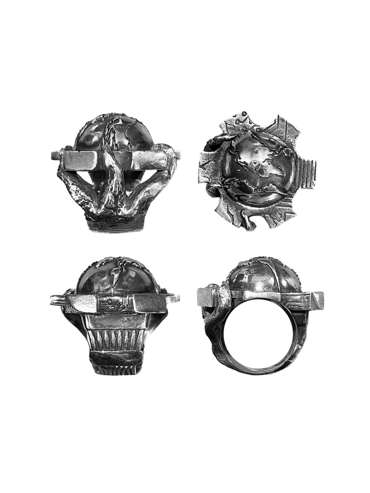 GEAR SILVER RING