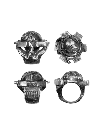 GEAR SILVER RING