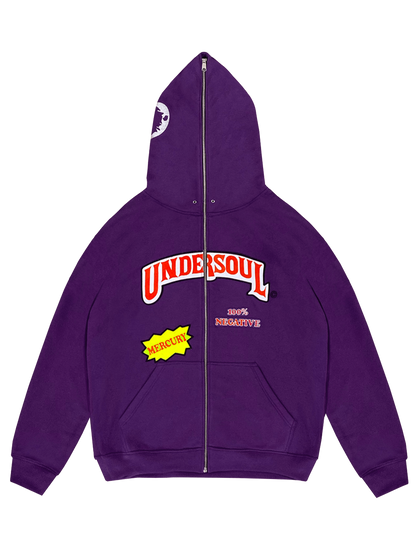 PURPLE UNDERWOOD FULL ZIP HOODIE