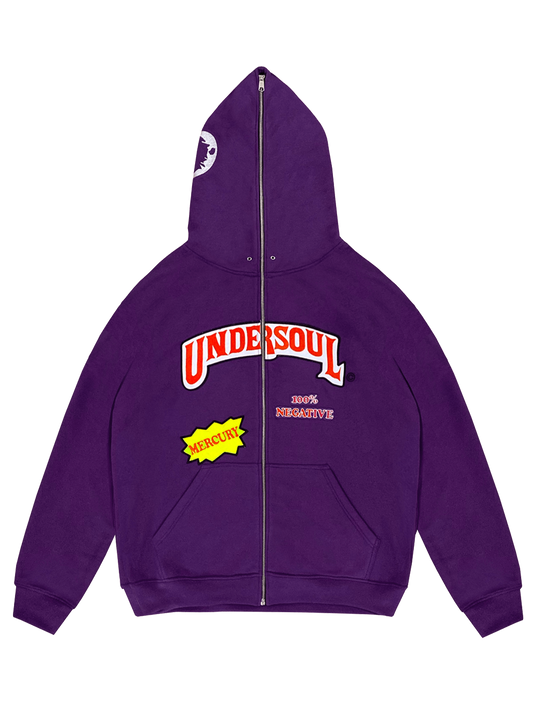 PURPLE UNDERWOOD FULL ZIP HOODIE