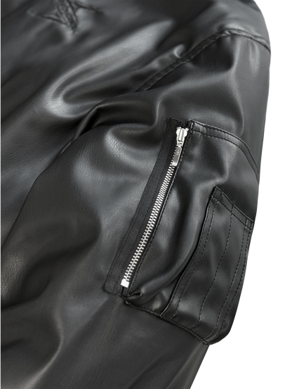 MA-1 LEATHER BOMBER JACKET