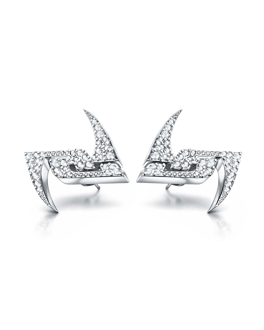 RHINESTONE SILVER EARRINGS (US)