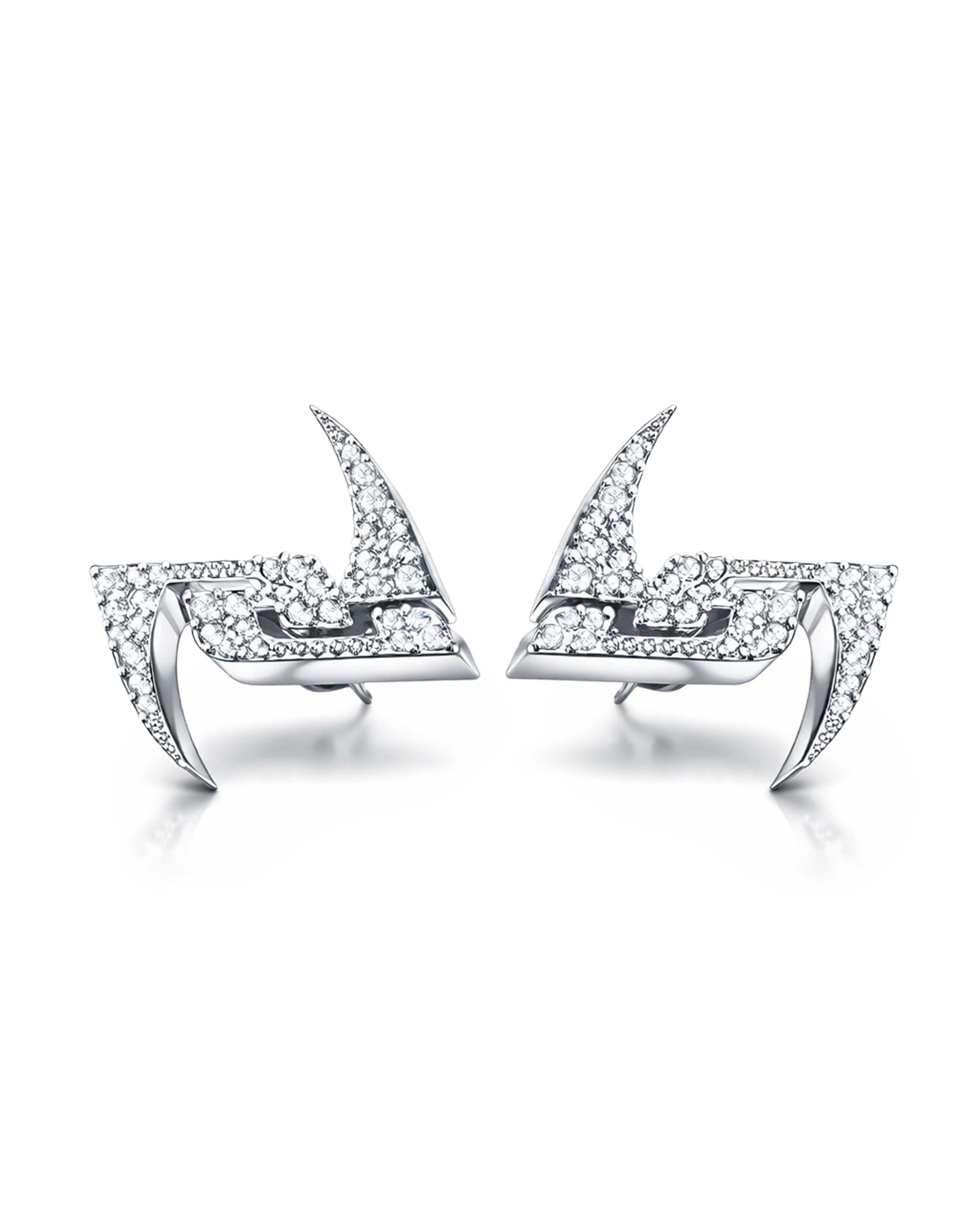 RHINESTONE SILVER EARRINGS (US)