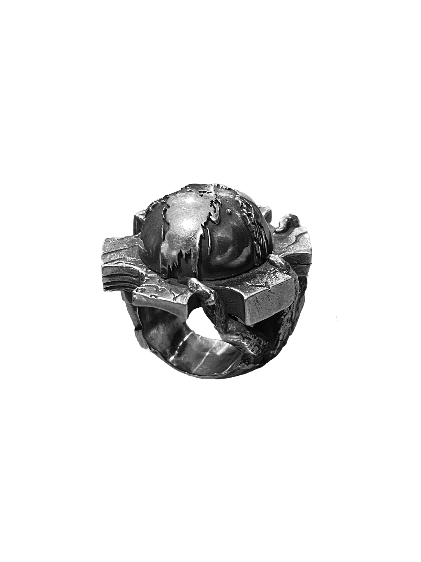GEAR SILVER RING