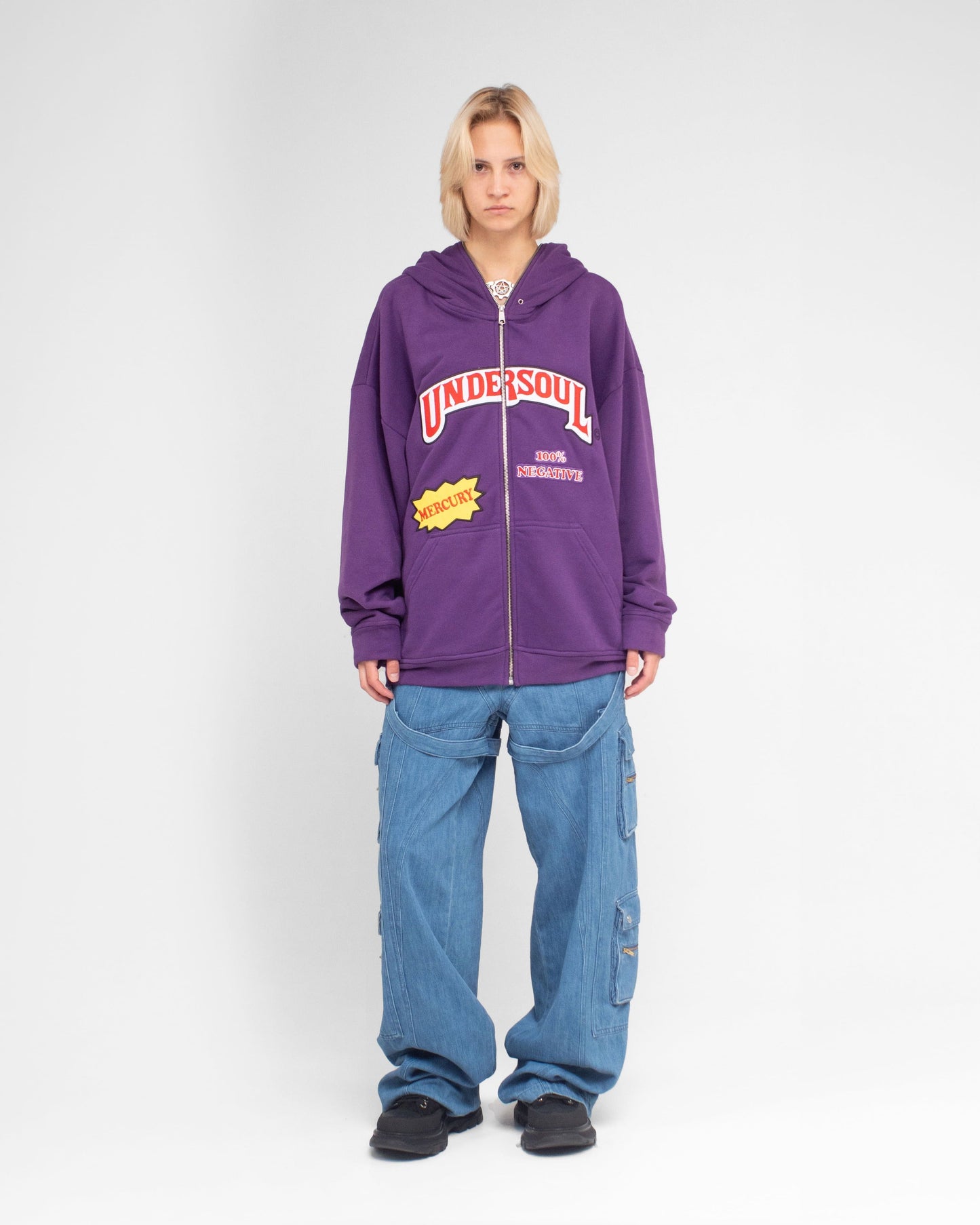 PURPLE UNDERWOOD FULL ZIP HOODIE