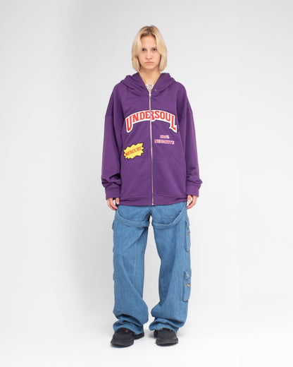 PURPLE UNDERWOOD FULL ZIP HOODIE