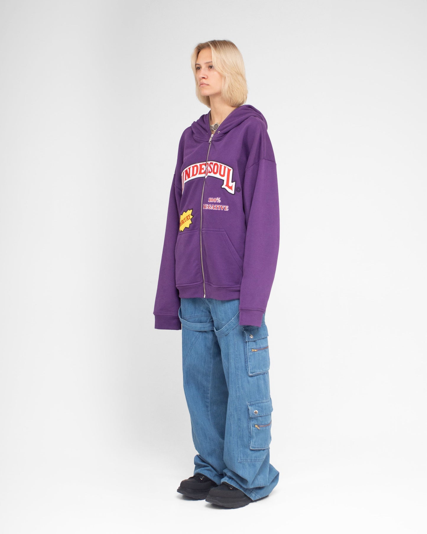 PURPLE UNDERWOOD FULL ZIP HOODIE