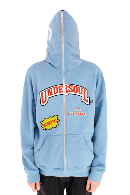 LIGHT BLUE UNDERWOOD FULL ZIP HOODIE