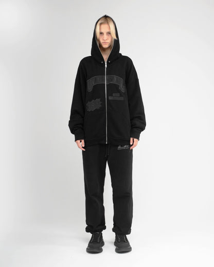 TOTAL BLACK UNDERWOOD FULL ZIP HOODIE