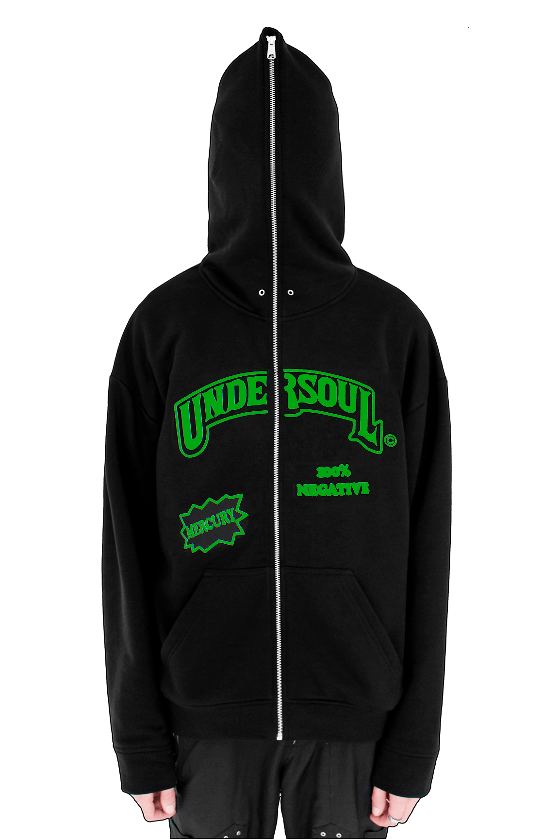 GREEN UNDERWOOD FULL ZIP HOODIE