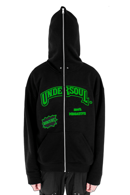 GREEN UNDERWOOD FULL ZIP HOODIE