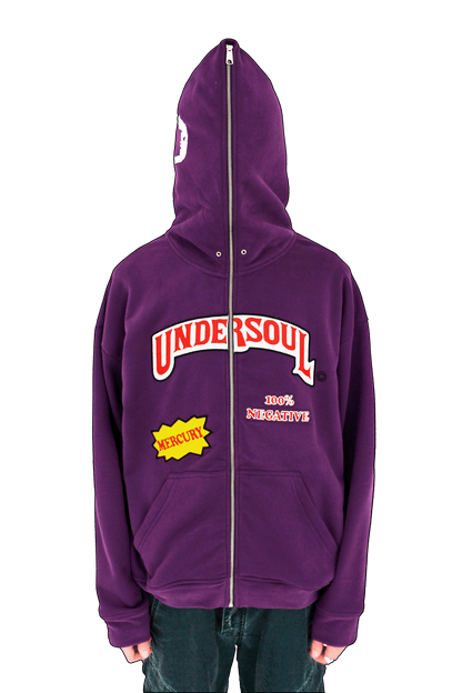 PURPLE UNDERWOOD FULL ZIP HOODIE