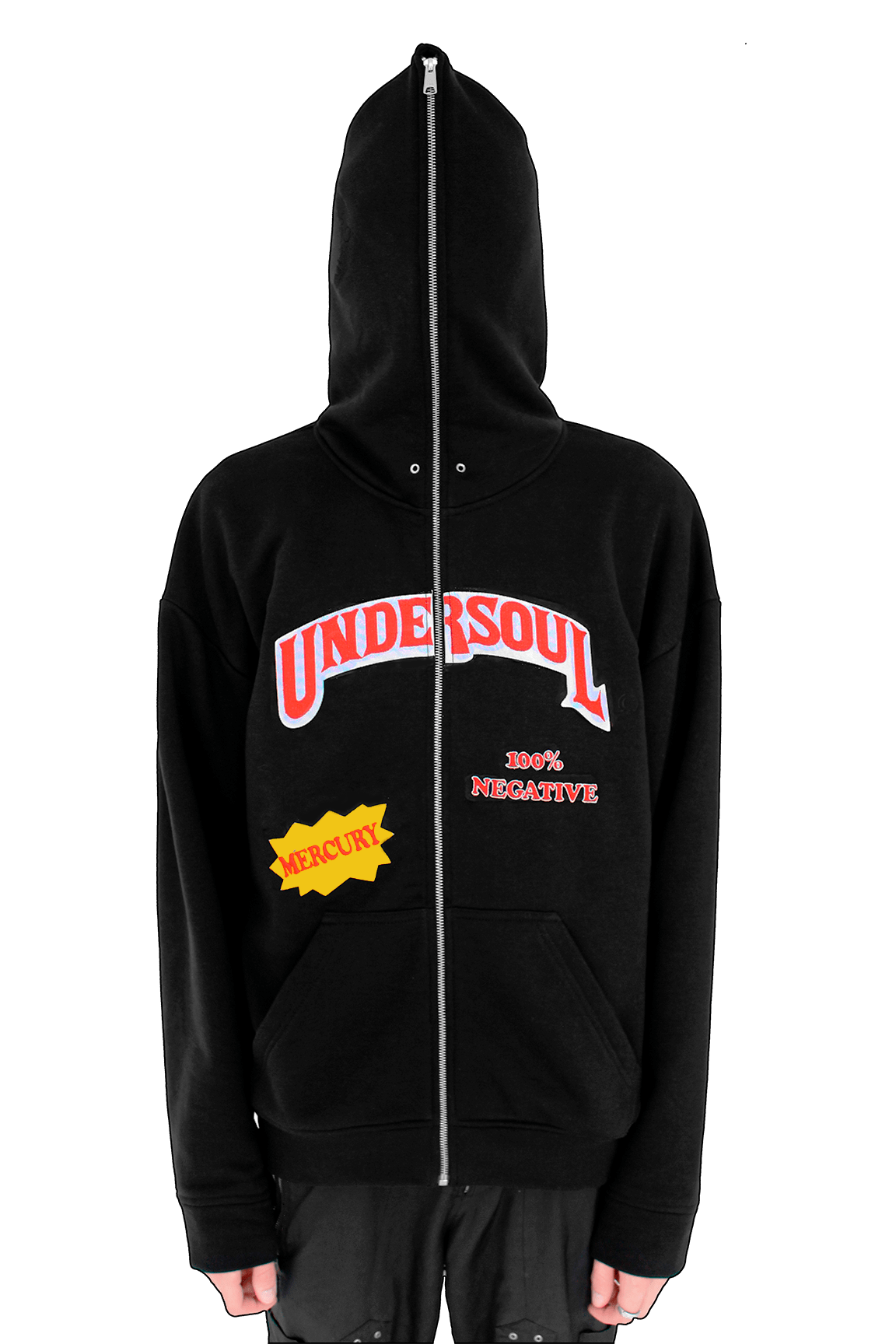 BLACK UNDERWOOD FULL ZIP HOODIE