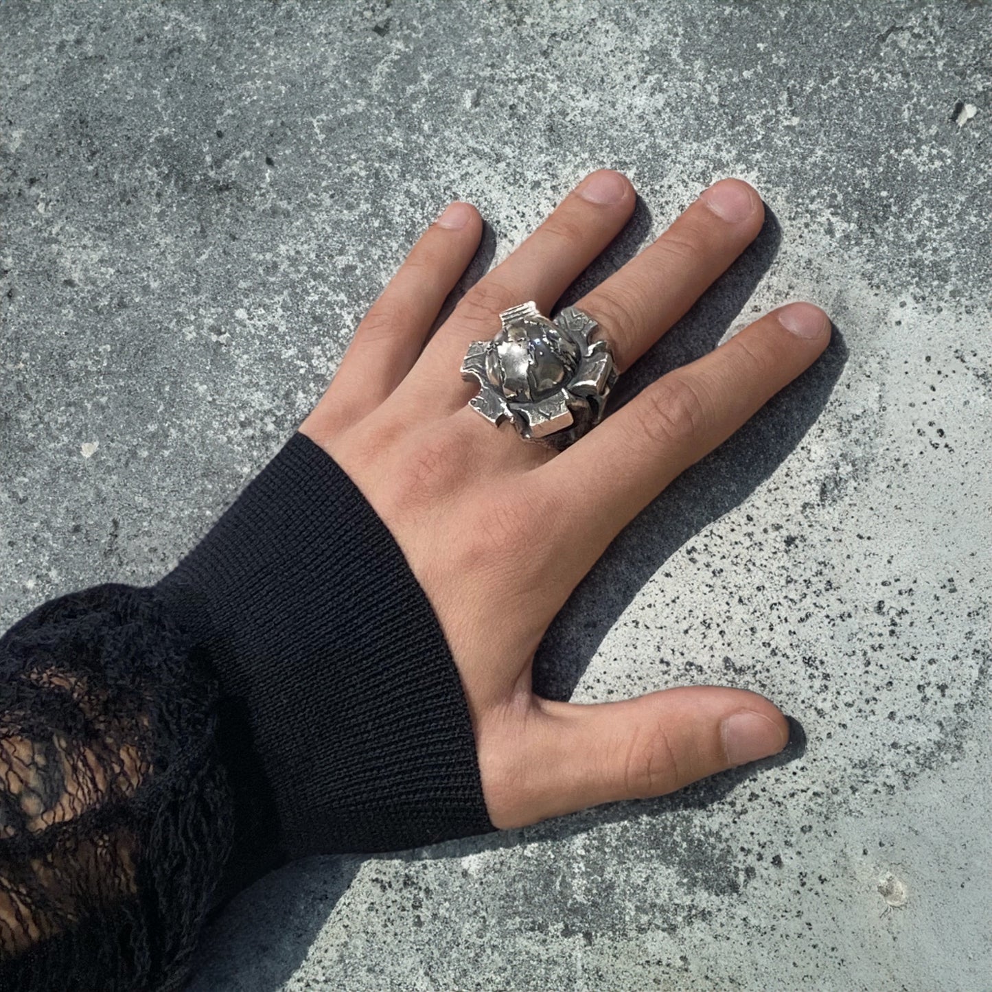 GEAR SILVER RING